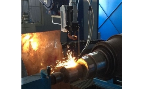 输送辊轴头激光熔覆